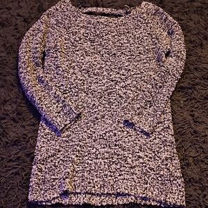 Women's Black and White Sweater